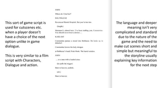 Game script analysis | PPT
