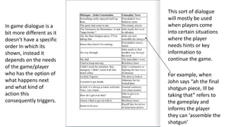 Game script analysis | PPT