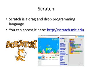 Intro to Computer Programming and Games Design | PPT image.