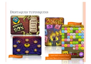 DESTAQUES TUPINIQUINS


                                                     Felipe Oliveira




                        Apple Staff’s Favorite of Week
                                                                  7
Renato Pessanha
                    Na lista “Best of Unded Games”
 