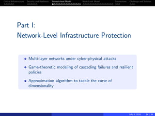 Algorithmic Game Theory for Critical Infrastructure Security and ...