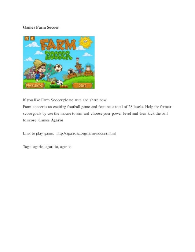 games farm soccer agar