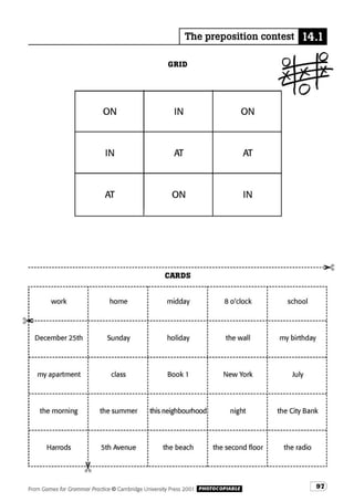 Games for grammar practice