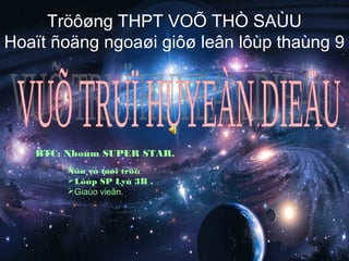 Tröôøng THPT VOÕ THÒ SAÙU
Hoaït ñoäng ngoaøi giôø leân lôùp thaùng 9




   BTC: Nhoùm SUPER STAR.
        Ñôn vò taøi trôï:
        Lôùp SP Lyù 3B .
        Giaùo vieân.
 