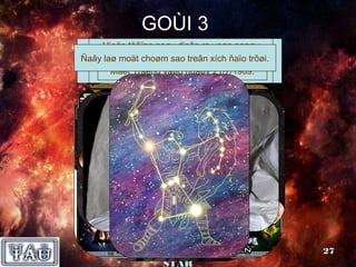 GOÙI 3
 Ñaây laø 1 trong naøy dieãn ra vaøo ngaøy
     Hieän töôïng nhöõng boä phim hay nhaát
Ñaây laøNgöôøi ñaàu tieân treân vaø Baéctruï
   21/12/2010, daân Nam Myõ taøu hieänMyõ
    moïi thôøi cha ñeûsao ñaët chaân leânñaïi,
    OÂng laø ñaïi. treân chieác xích ñaïo trôøi.
      OÂng ñaõ ñi George Lucaslyù vuõ
       Ñaây laø moät haønh tinh trong dieãn
          moät choøm cuûa vaät ñaïo heä
    phim ñaõ vaøhaønh ngaøygiaûitoaøn heïp.
     vôùi 2 laø dunhìn thaáy hoaøn vaø hieän
      Ñaây thuyeát töôngvuõ truï ñaàu tieân?
  ñeàuMaët gìñöôïcvaøo taëng roängthöôûng
        coù theå Maët trôøi? maáy?
              Traêng trao ñoái 21/7/1969.
                     vaøo ngaøy
  “thaønh töïu troïn ñôøi”naøy.
                   töôïng cho loaït phim naøy.




              Nhoùm SUPER                          27
                  STAR
 