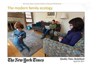 The modern family ecology




                            Quality Time, Redefined
                                        April 29, 2011
 