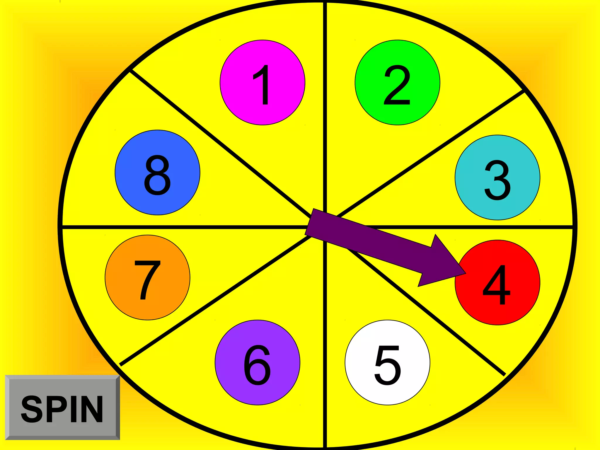 1   2
       8           3
       7           4
           6   5
SPIN
 