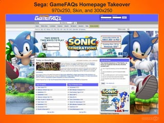 Sega: GameFAQs Homepage Takeover
     970x250, Skin, and 300x250
 