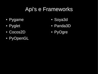 Desenvolvimento de Jogos em Python