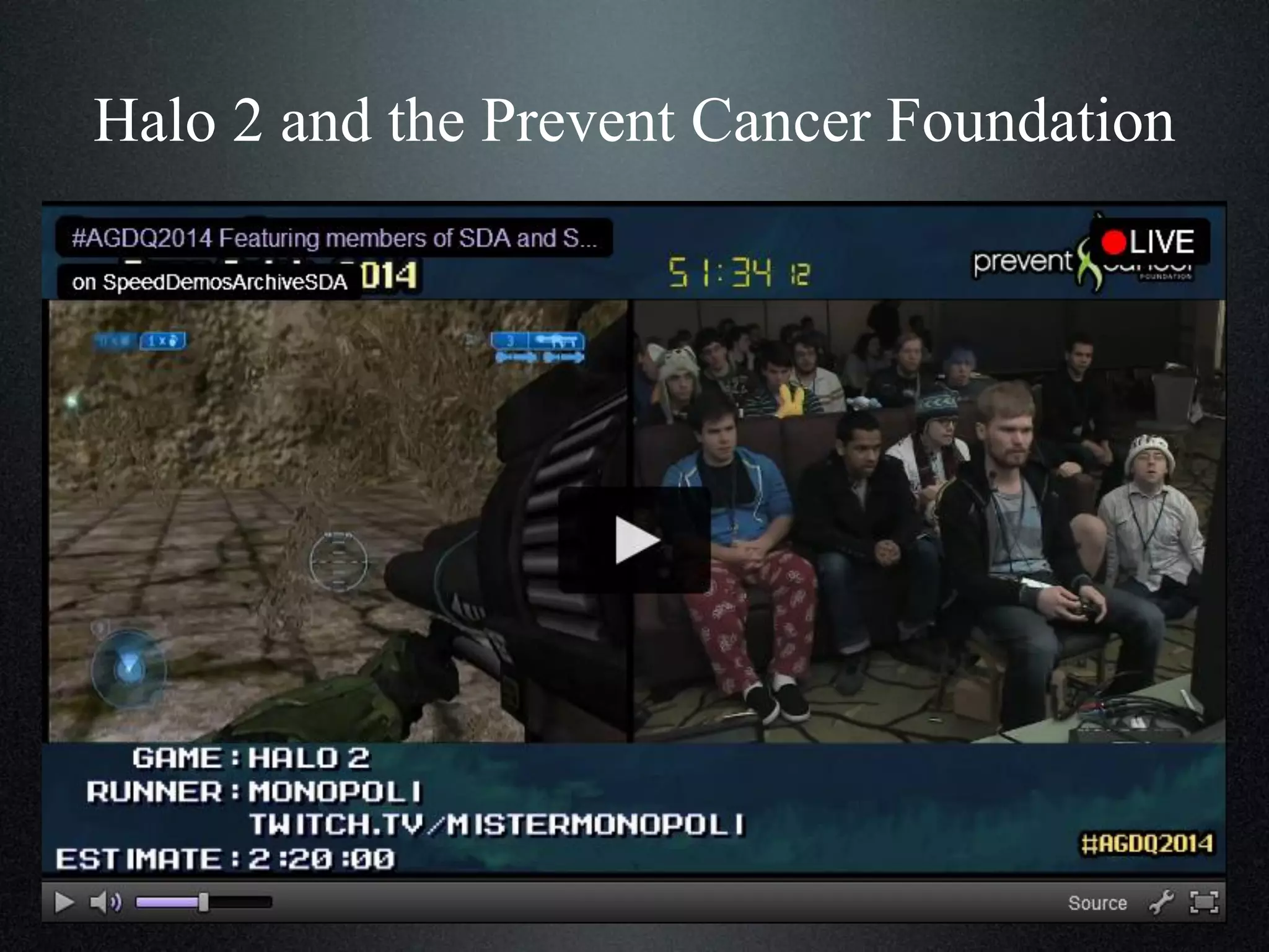 Halo 2 and the Prevent Cancer Foundation

 