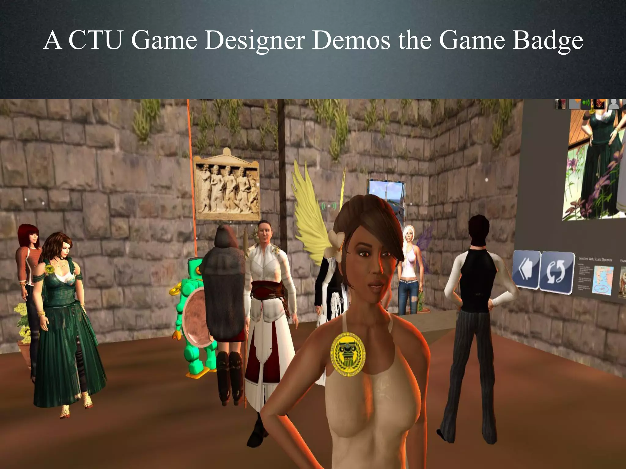 A CTU Game Designer Demos the Game Badge

 