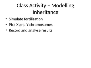 Modelling Inheritance Activities Understanding Gametes, Fertilisation, and Genetic Inheritance in Humans ...