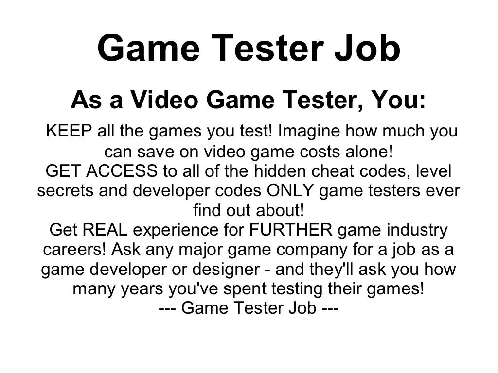 Game Tester Job Game Tester Job Reviews