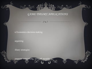 Game theory and its applications | PPT
