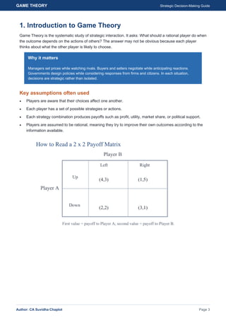 Comprehensive Guide to Game Theory for Strategic Decision-Making in ...