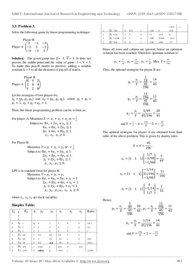 Game theory problems by an alternative simplex method