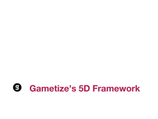 Gametize’s 5D Framework
 