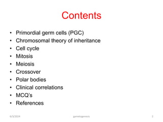 gametogenesis - general embryology presentation | PPTX