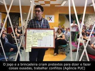 O jogo e a brincadeira criam pretextos para dizer e fazer
coisas ousadas, trabalhar conflitos (Agência PUC)
 