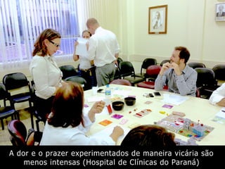 A dor e o prazer experimentados de maneira vicária são
menos intensas (Hospital de Clínicas do Paraná)
 