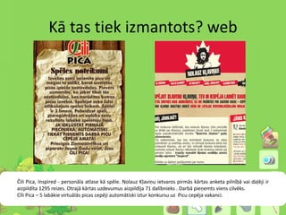 K tas tiek izmantots? web




?ili Pica, Inspired - personla atlase k sple. Nolauz K?avi?u ietvaros pirms krtas anketa pilnb vai da?ji ir
aizpildta 1295 reizes. Otraj krtas uzdevumus aizpildja 71 dalbnieks . Darb pie?emts viens cilvks.
Cli Pica C 5 labkie virtuls picas cepji automtiski iztur konkursu uz Picu cepja vakanci.
 