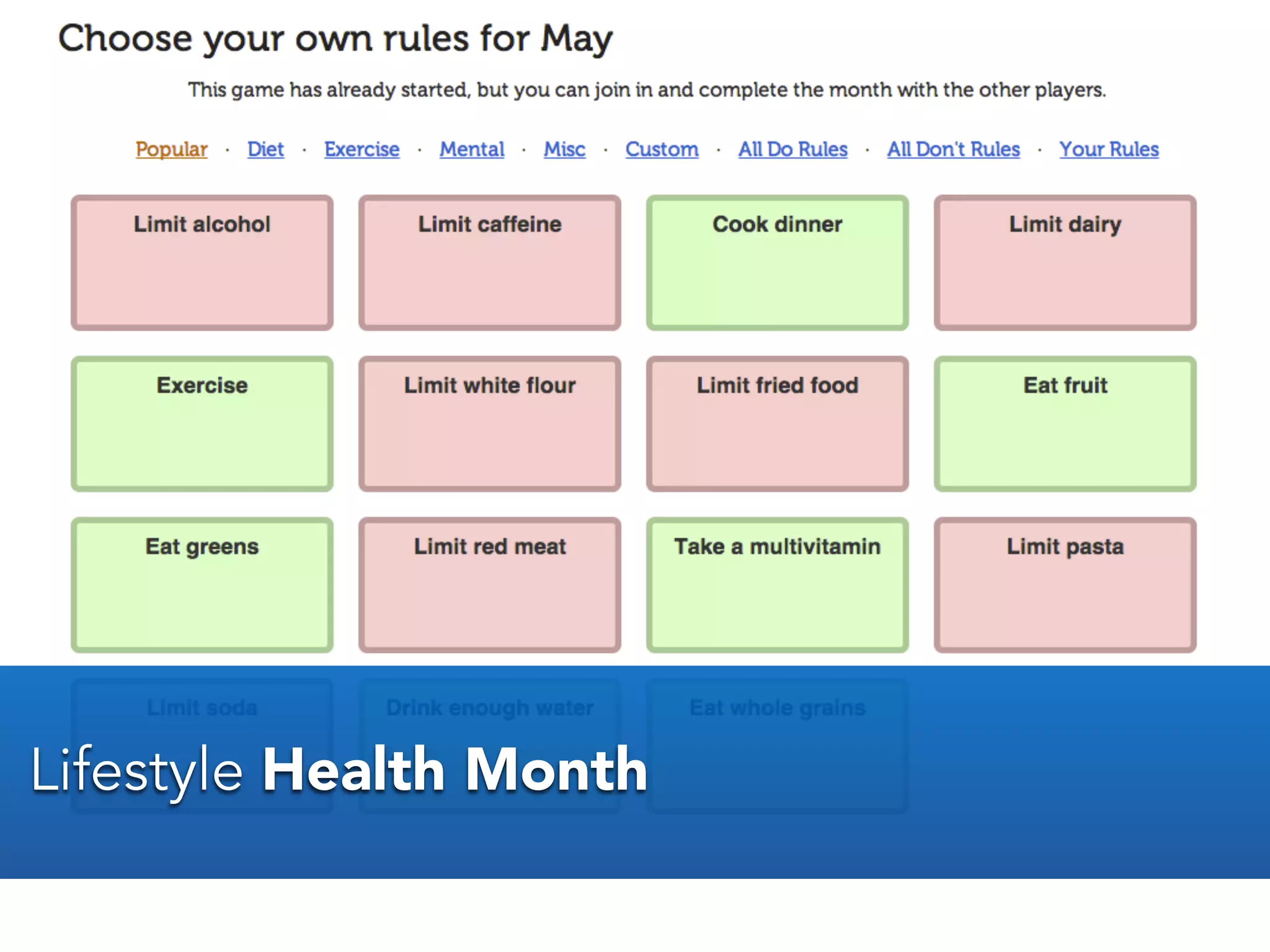 Lifestyle Health Month
 