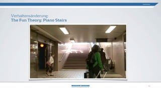 Verhaltensänderung:
The Fun Theory: Piano Stairs
Gamification
13
 