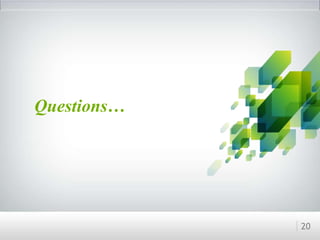 20
Questions…
 