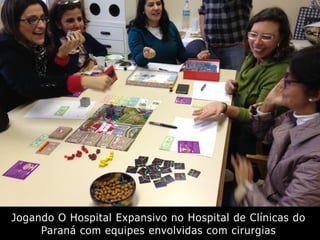 Jogando O Hospital Expansivo no Hospital de Clínicas do
Paraná com equipes envolvidas com cirurgias
 