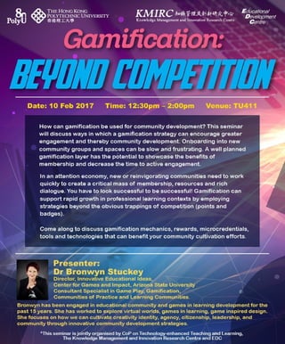 Seminar on Gamification: Beyond Competition
