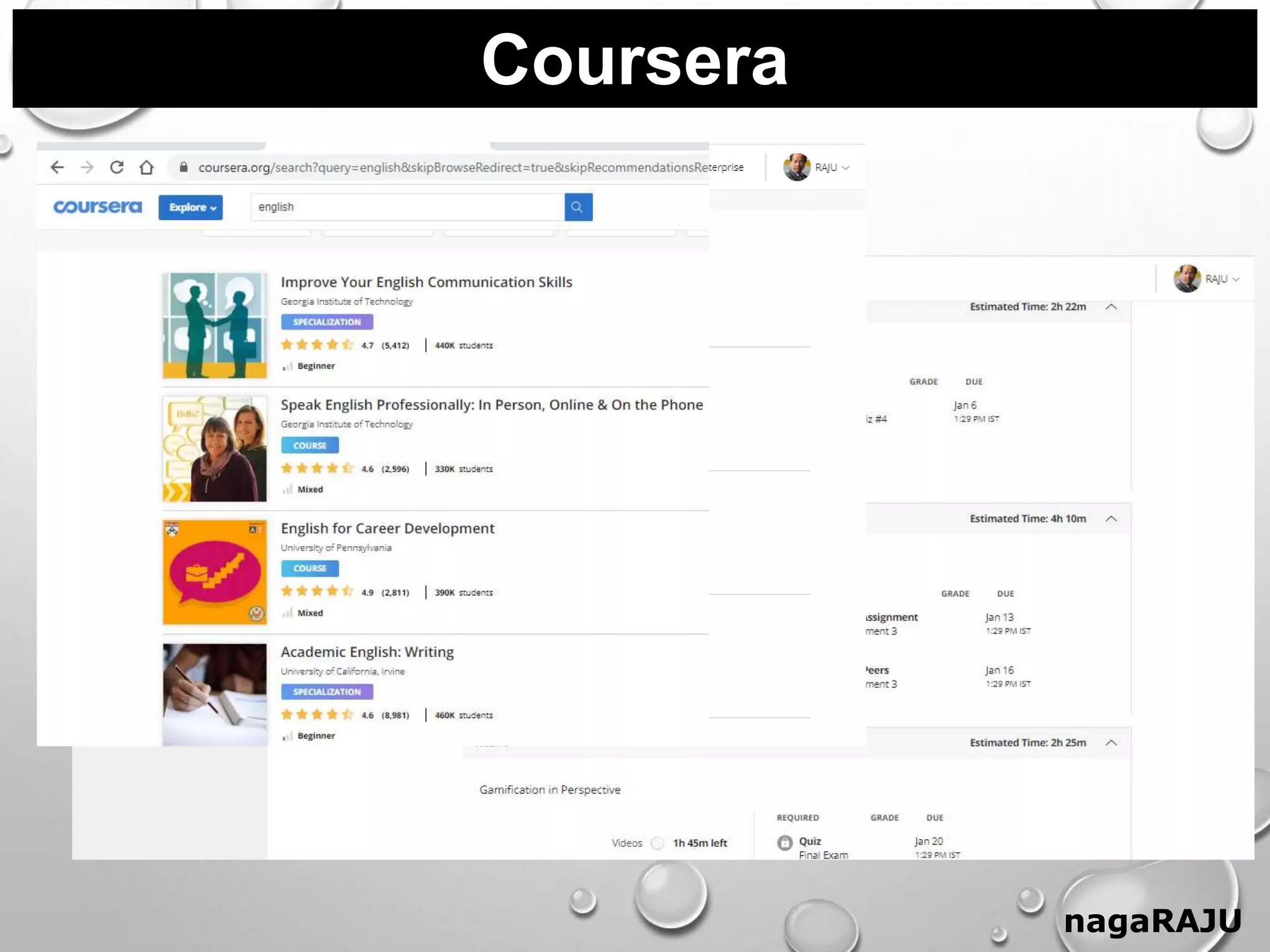 Coursera
nagaRAJU
 