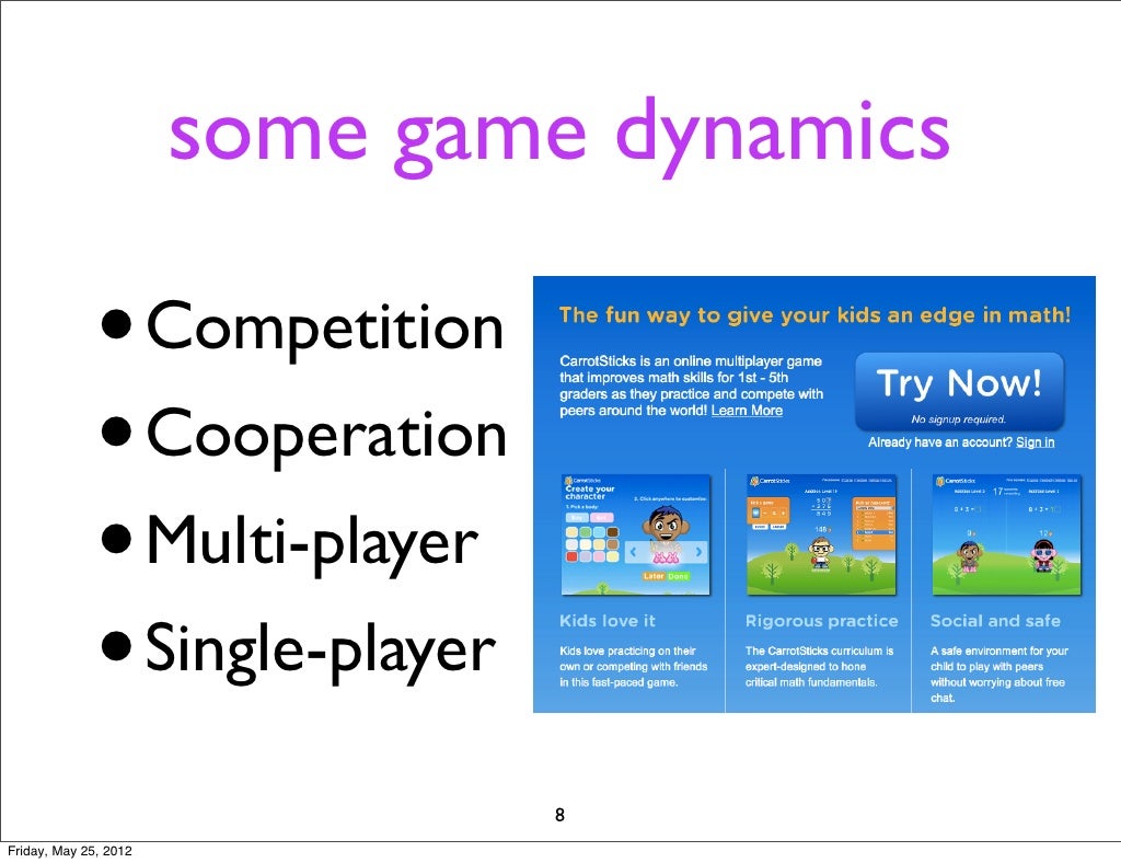 some game dynamics • Competition