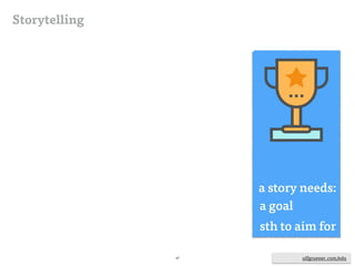 ulfgruener.de | 201547
Storytelling
obstacle
(or enemy)
ulfgruener.com/edu
a story needs:
 