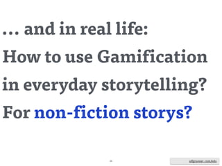 ulfgruener.de | 201564
... it's a story because
I'm involved
I've learned sth
& use it immediately
ulfgruener.com/edu
 