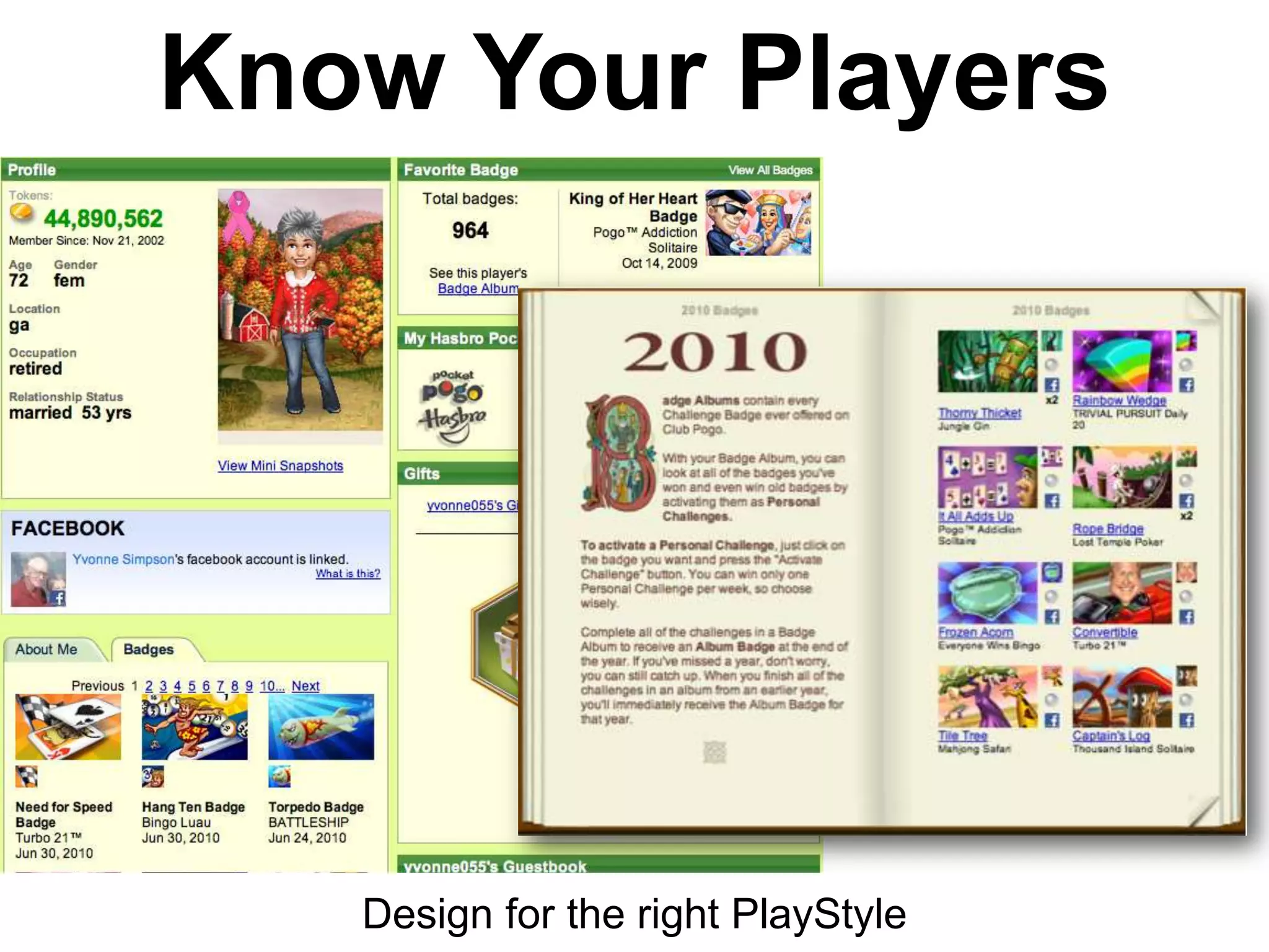 Know Your Players




   Design for the right PlayStyle
 