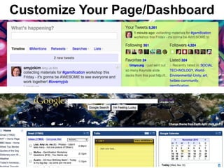 Customize Your Page/Dashboard
 