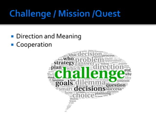  Direction and Meaning
 Cooperation
 