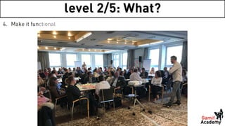 level 3/5: Why?
1. World changes faster than most organizations can adept
2. There is a gamer in every manager
3. Games ch...