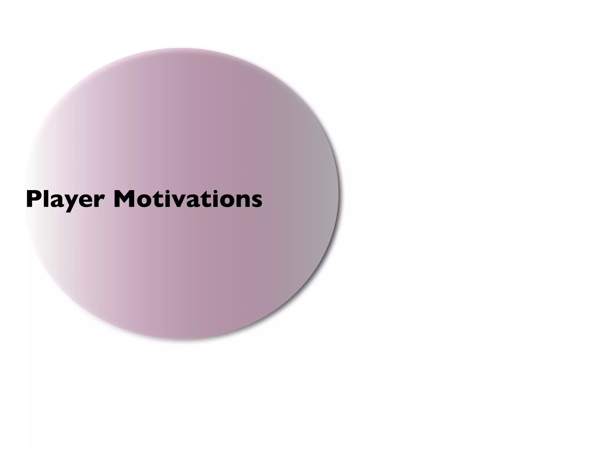 Player Motivations
 