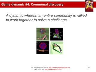 Game dynamic #4: Communal discovery

  A dynamic wherein an entire community is rallied
  to work together to solve a chal...