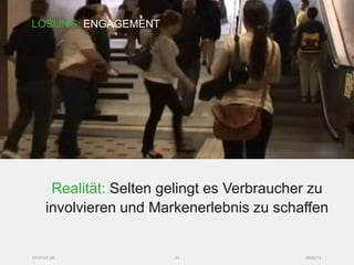 LÖSUNG: ENGAGEMENT




      Realität: Selten gelingt es Verbraucher zu
     involvieren und Markenerlebnis zu schaffen


SYZYGY.DE               23                  05/03/12
 