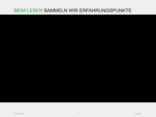 BEIM LESEN SAMMELN WIR ERFAHRUNGSPUNKTE




SYZYGY.DE            9                    05/03/12
 