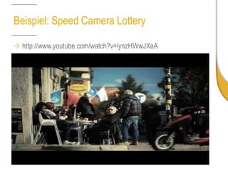 GamificationUsertypen 
User 
Typen 
Spieler 
Freigeist 
Gewinner 
Störer 
Kontakter 
Philanthrop 
Veränderung 
Belohnung 
Unabhängigkeit 
Meisterschaft 
Beziehung 
Sinn & Zweck 
Punkte / Erfahrung 
Abzeichen 
Ranglisten 
Virtuelle Systeme 
Reale Preise 
Spielspaß 
EasterEggs 
Erforschung 
Anpassbarkeit 
Kreativität 
Freischaltungen 
Harte Schule 
Lernen 
Herausforderung 
Quests 
Levels 
Vorankommen 
Zertifikate 
Lückensucher 
Entwicklungstools 
Soziale Netzwerke 
Anonymität 
Ernsthafter Spaß 
Wissensteilung 
Geschenke 
Sinnhaftigkeit 
Teilen 
Zugänglichkeit 
Verbundenheit 
Sozialer Status 
Wettbewerb 
Zusammenarbeit 
Gruppenzwang 
Quelle: Andrzej Marczewski 
http://www.gamified.co.uk/  