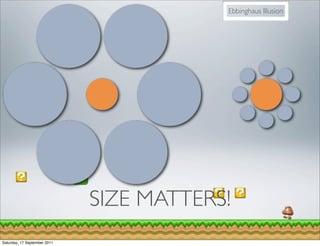 Ebbinghaus Illusion




                              SIZE MATTERS!
Saturday, 17 September 2011
 