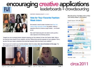 circa2011
leaderboards+crowdsourcing
encouragingcreativeapplications
 