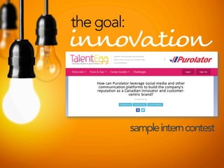 inno!ation
thegoal:
sampleinterncontest
 