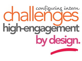 high-engagement
bydesign.
challenges
conﬁguring intern
 