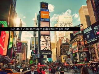 De  500  à  2000  messages  publicitaires  par  jour
 
