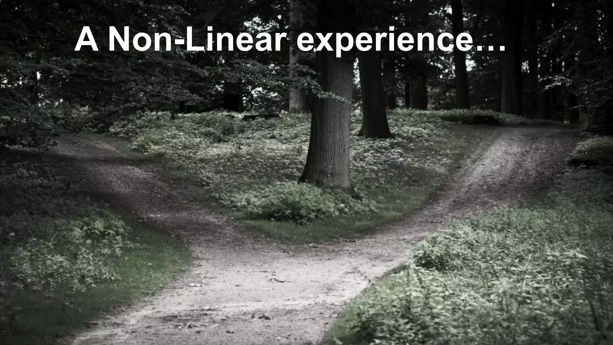 A Non-Linear experience…
 