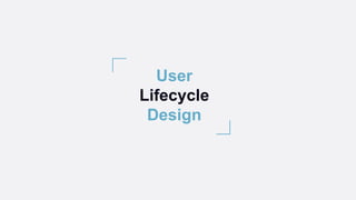 User
Lifecycle
Design
 